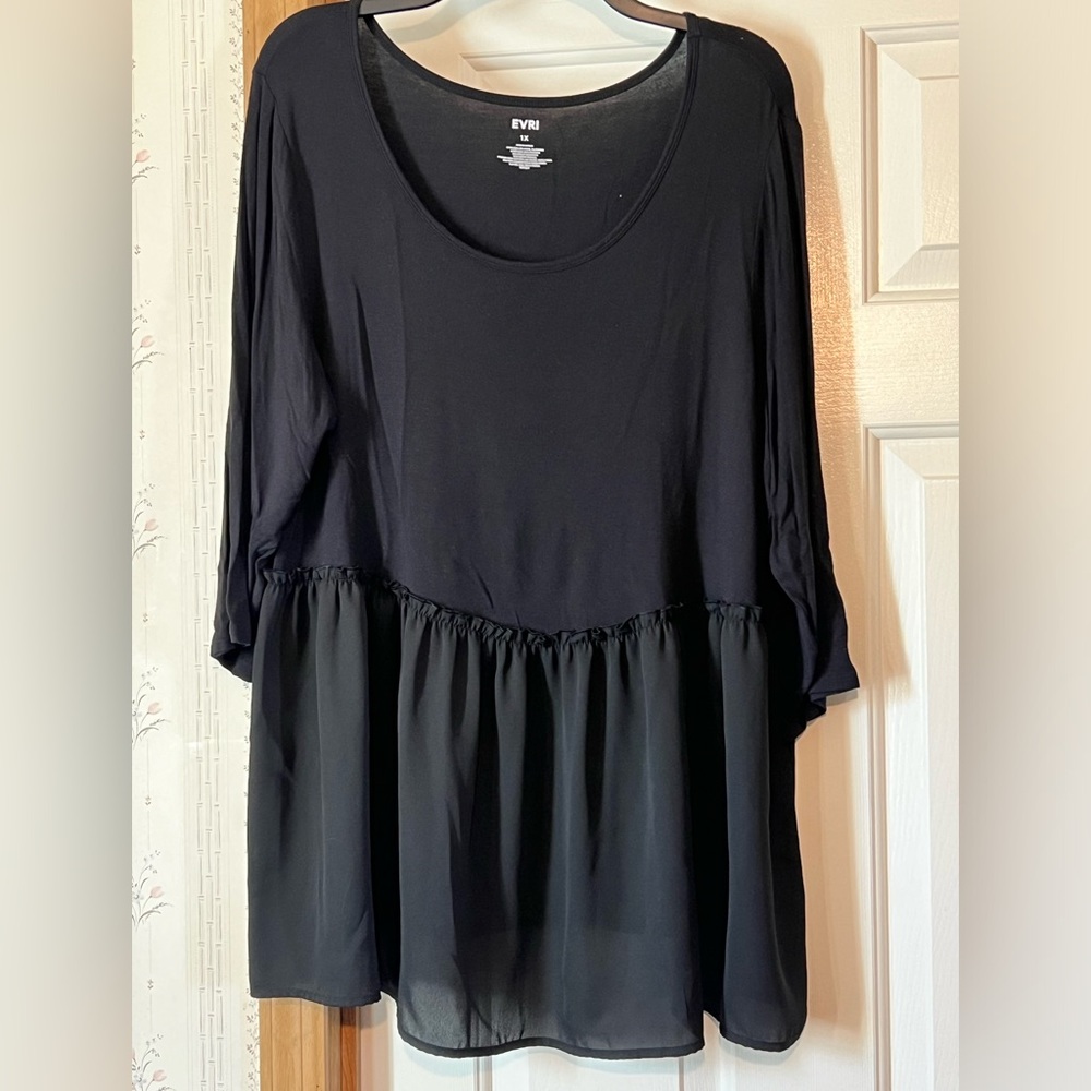 Babydoll jersey knit top
